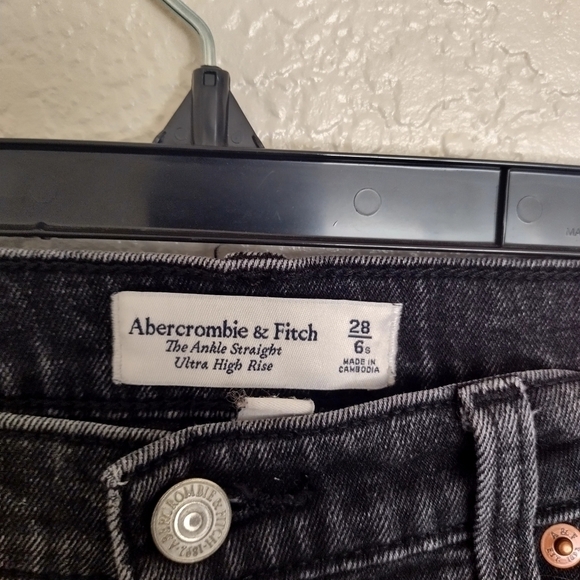abercrombie and fitch curve love the ankle straight ultra high rise jeans sz 6s - Picture 5 of 9